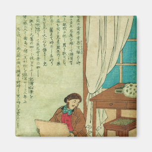 Aimant JJ Audubon en voyage aux disovers du Japon un rat