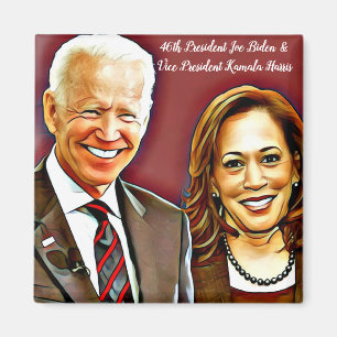 Aimant Joe Biden et Kamala Harris_ 46e président_