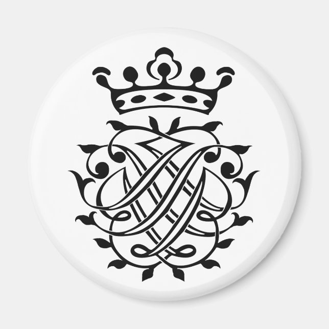 Aimant Johann Sebastian Bach Crest Monogramme Insignia (Devant)