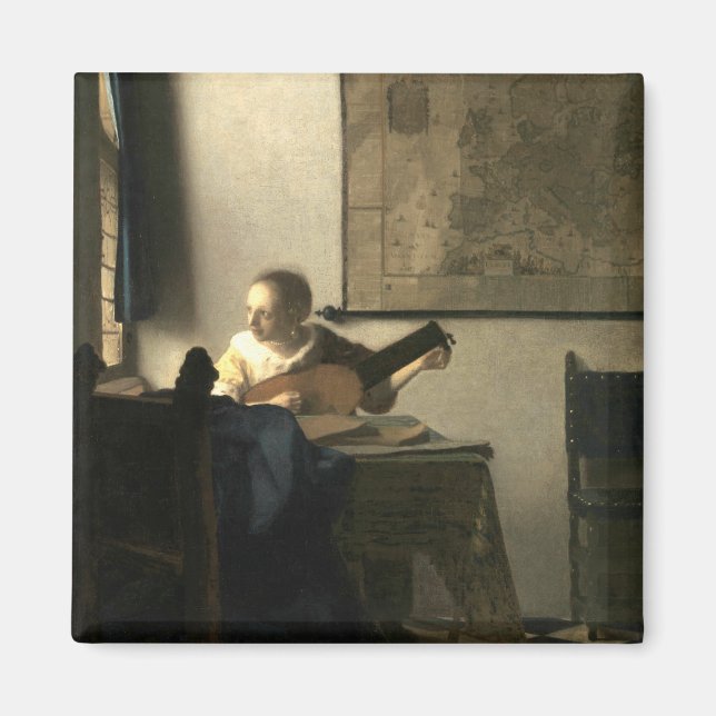Aimant Johannes Vermeer Femme avec un trait (Devant)