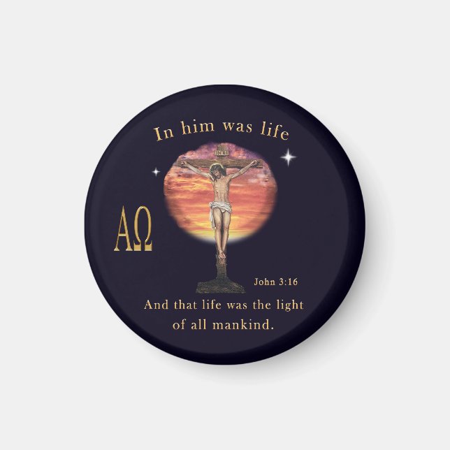 Aimant John 3:16 (Devant)