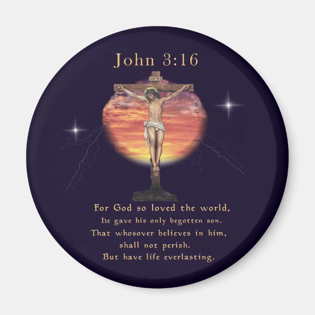 Aimant John 3:16 (Devant)