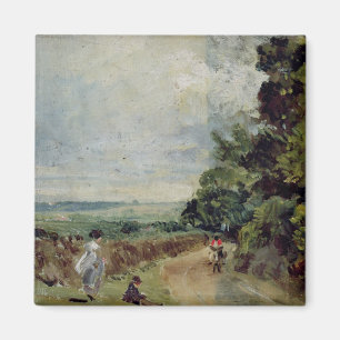 Aimant John Constable   une route de campagne avec les