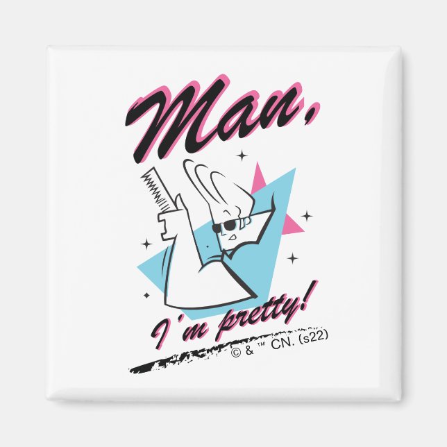 Aimant Johnny Bravo - Homme Je suis assez Retro Graphic (Devant)