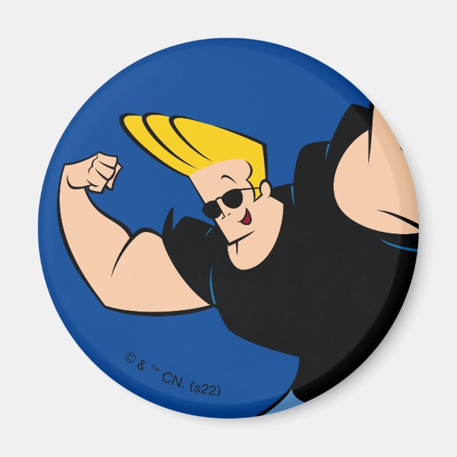 Aimant Johnny Bravo Pose Iconique (Devant)