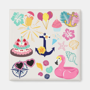 Aimant Joli Anniversaire Nautique