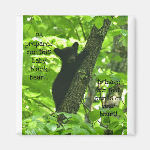 Aimant Joli bébé ours noir