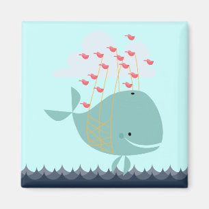 Aimant Joli Blue Ocean Beach Whale
