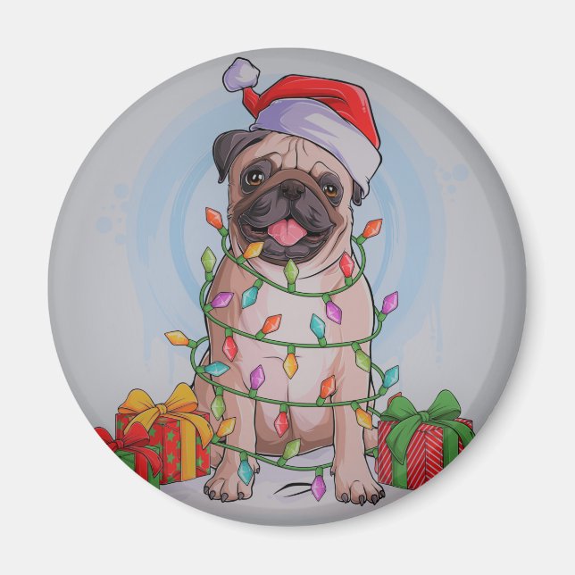 Aimant Joli Carlin de Noël Chien Tumbler Thermal (Devant)