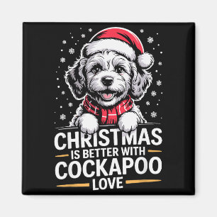 Aimant Joli chien de Noël Christmas est mieux avec Apoo