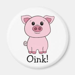 Aimant Joli Cochon Rose Rose ! Animal de ferme