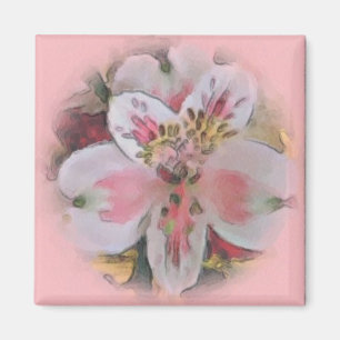 Aimant Joli dans le bouquet rose floral