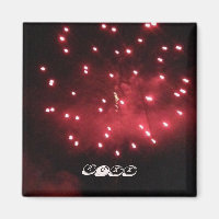 Joli feu d'artifice rouge nuit Ciel personnalisé A