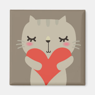 Aimant Joli lapin avec amour