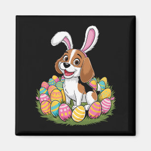 Aimant Joli lapin Beagle Oreilles de Pâques Chasse aux oe
