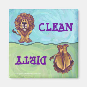 Aimant Joli Lion Dirty Nettoyant Lave-vaisselle