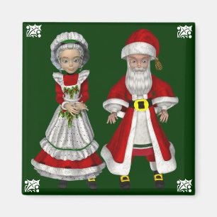 Aimant Joli Noël à M. et Mme Claus