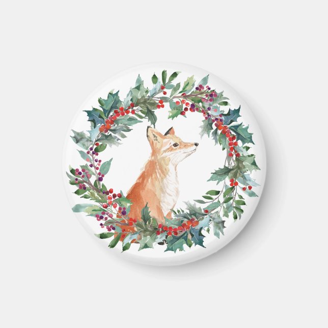 Aimant Joli Noël de Fox Woodland (Devant)