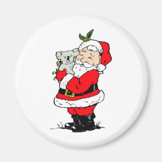 Aimant Joli Père Noël de Noël australien avec koala
