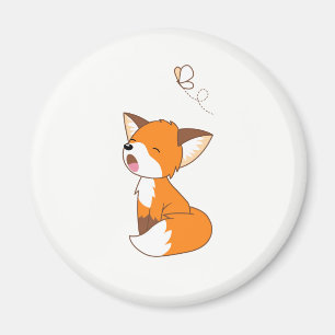 Aimant Joli Petit Fox Sleepy