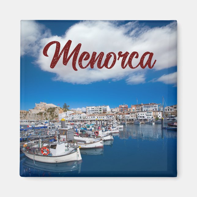 Aimant Joli Port de Minorque Ciutadella - Souvenir (Devant)