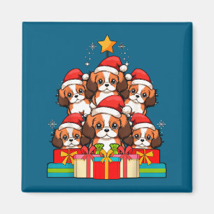 Aimant Joli roi Charles Cavalier Le chien arbre de Noël X