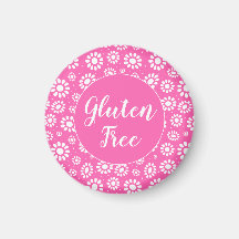 Joli rose et blanc Floral Gluten Libre Celiac