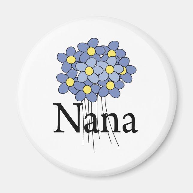 Aimant Joli T-shirt Fleur Bleue Nana (Devant)