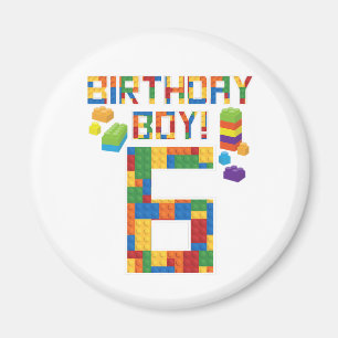 Aimant Jolie 6e anniversaire Cadeau 6 ans Bâtiment de l'é