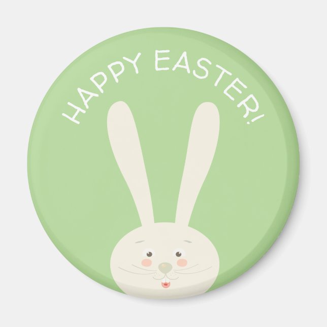 Aimant Jolie Bunny Joyeux Oeufs de Pâques Fête de Chasse (Devant)
