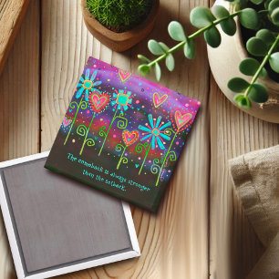 Aimant Jolie citation de retour floral Inspirivité