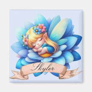 Aimant Jolie Fantaisiste Florale Douce Rêve Fée Endormie