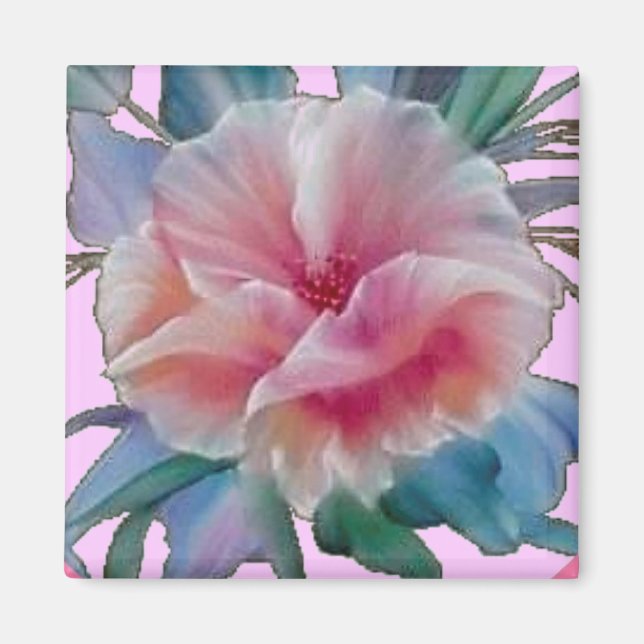 AIMANT JOLIE FLEUR ROSE (Devant)