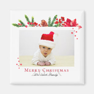Aimant Jolie image de Noël personnalisée