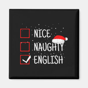 Aimant Jolie liste de contrôle de Noël anglais vilain drô