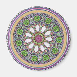 Aimant Jolie mosaïque violette et blanche marmite