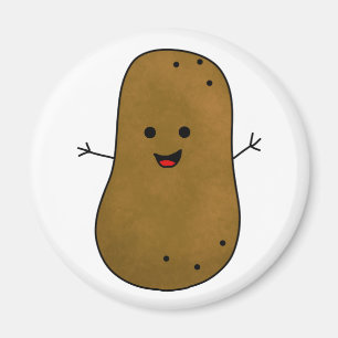 Aimant Jolie pomme de terre heureuse