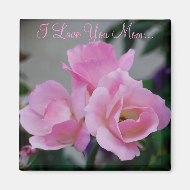 Aimant Jolies Fleurs Roses (Devant)