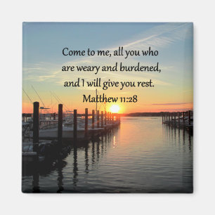 AIMANT JOLIMENT MATTHEW 11:28 SCRIPTURE DU COUCHER DE SOL