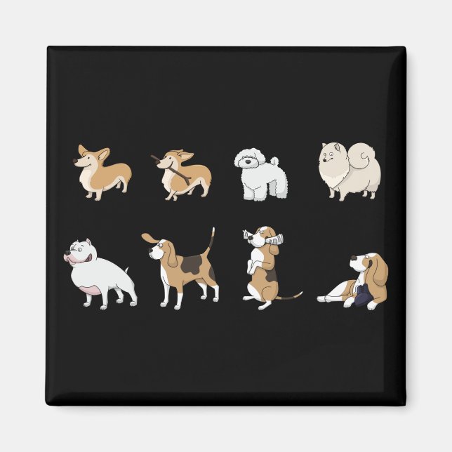 Aimant Jolly corgis (Devant)