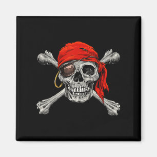 Aimant Jolly roger Pirate Skull Crossbones Halloween Coût