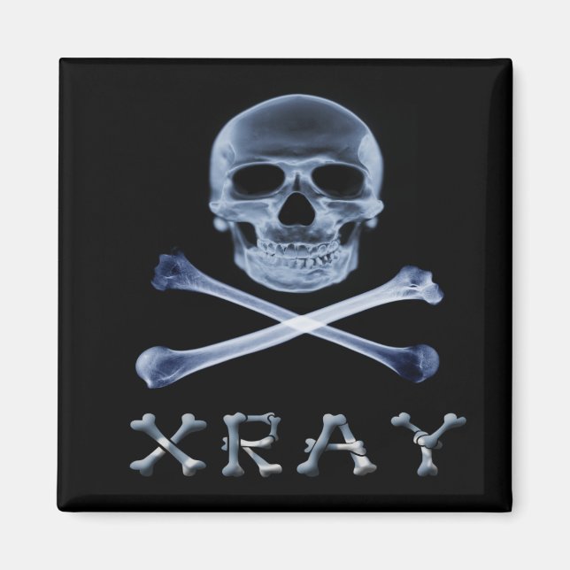 Aimant Jolly roger RADIOLOGIE Drapeau XRAY PIRATE (Devant)