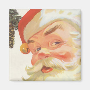 Aimant Jolly Santa Claus avec secret, Noël Vintage