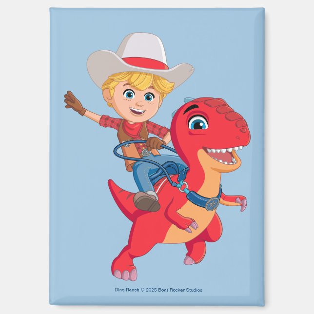 Aimant Jon et Blitz | Dino Ranch (Recto)