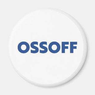 Aimant Jon Ossoff Géorgie Sénat deuxième tour bleu blanc