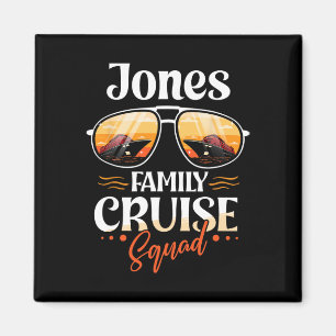 Aimant Jones Family Cruise Squad personnalisé Jones Vacat