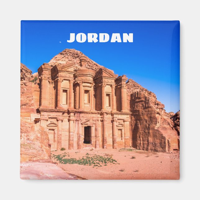 Aimant Jordanie avec Monastère de Petra (Devant)