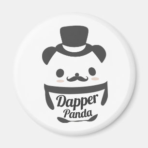 Aimant Jote Dapper Panda Porté Chapeau Haut