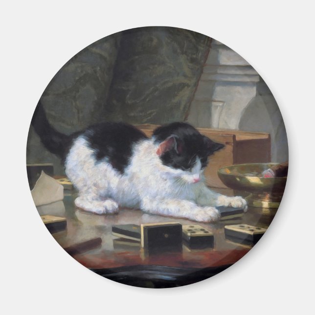 Aimant Jouer au chat par Henriëtte Ronner-Knip (Devant)