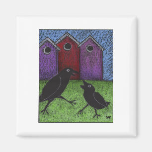 Aimant Jouer aux oiseaux noirs